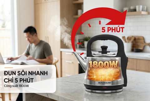 Ấm siêu tốc Inox 5L Sunhouse SHD1403