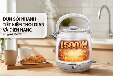 Ấm siêu tốc Inox giữ nhiệt 2.5L Sunhouse SHD1392