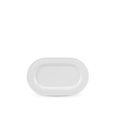 Dĩa oval sứ Minh Long - Sago - Trắng