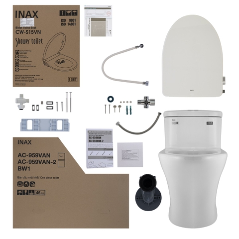 Bồn cầu 1 khối INAX AC-959A nắp rửa cơ CW-S15VN