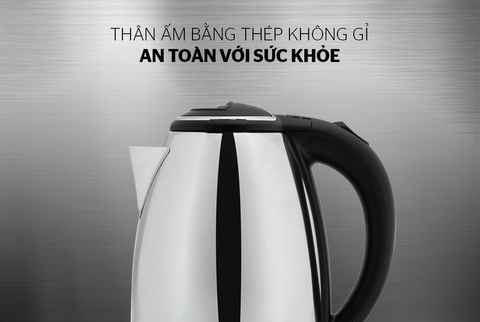 Ấm siêu tốc Inox 1.8L Happy Time HTD1081