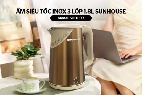 Ấm siêu tốc Inox 3 lớp 1.8L Sunhouse SHD1377