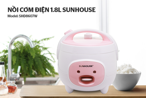 Nồi cơm điện 1.8L Sunhouse SHD8607W