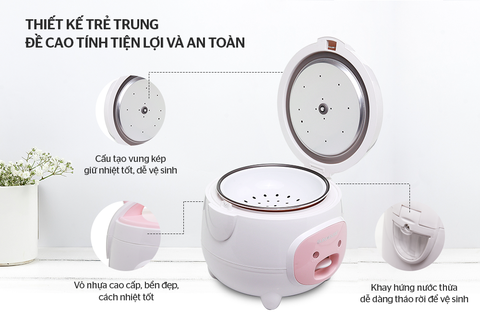 Nồi cơm điện 1.8L Sunhouse SHD8607W