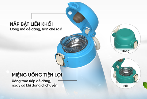 BÌnh giữ nhiệt trẻ em GripPal 420ml Sunhouse KS-TU420GB
