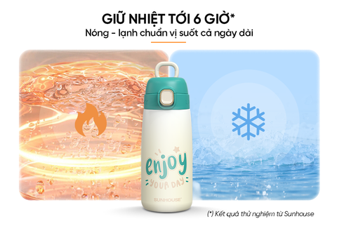 BÌnh giữ nhiệt trẻ em GripPal 420ml Sunhouse KS-TU420GB