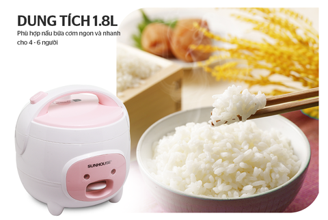 Nồi cơm điện 1.8L Sunhouse SHD8607W