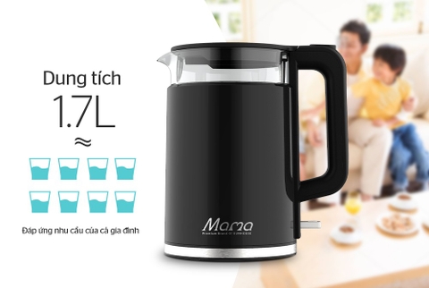 Ấm siêu tốc thủy tinh 1.7L Sunhouse SHD1330