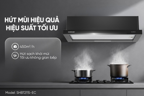 Máy hút mùi âm tủ Sunhouse SHB72115-EC