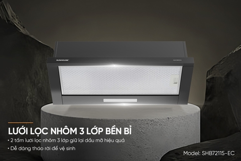 Máy hút mùi âm tủ Sunhouse SHB72115-EC