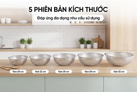 Rổ inox 22cm Sunhouse Healthy KS-BA220I