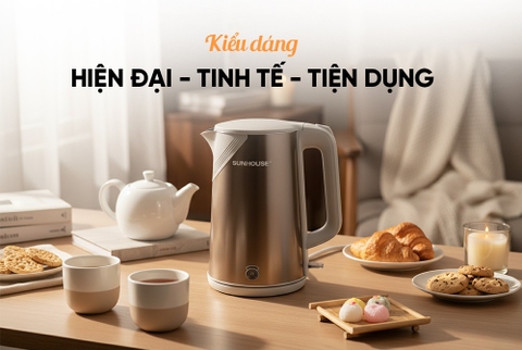 Ấm siêu tốc Inox 3 lớp 1.8L Sunhouse SHD1377
