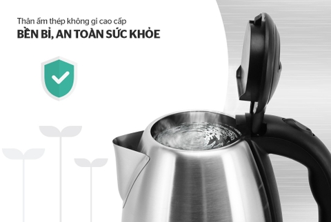 Ấm siêu tốc Inox 1.8L Happytime HTD1021
