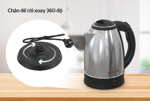 Ấm siêu tốc Inox 1.8L Happytime HTD1021
