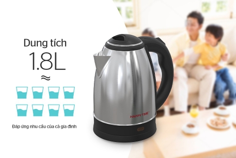 Ấm siêu tốc Inox 1.8L Happytime HTD1021