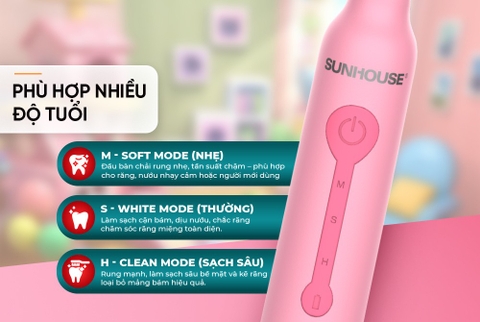 Bàn chải điện trẻ em Sunhouse SHC101P