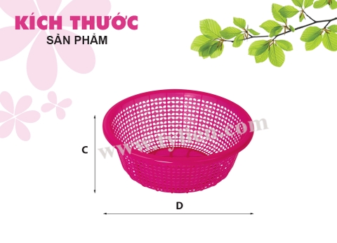 Rổ 385 (loại 2) nhựa Tý Liên No.0328