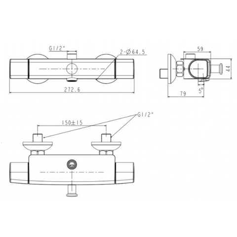 Vòi sen tắm American WF-0715 nóng lạnh