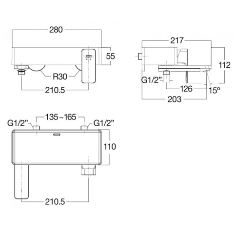 Vòi sen tắm American WF-1311 nóng lạnh