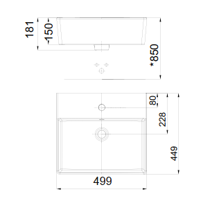 Lavabo chậu rửa mặt American Standard WP-0618 đặt bàn