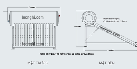 Máy nước nóng năng lượng mặt trời Ariston 190 lít