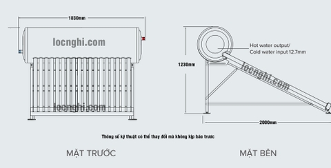 Máy nước nóng năng lượng mặt trời Đại Thành 215 lít Classic Inox 304