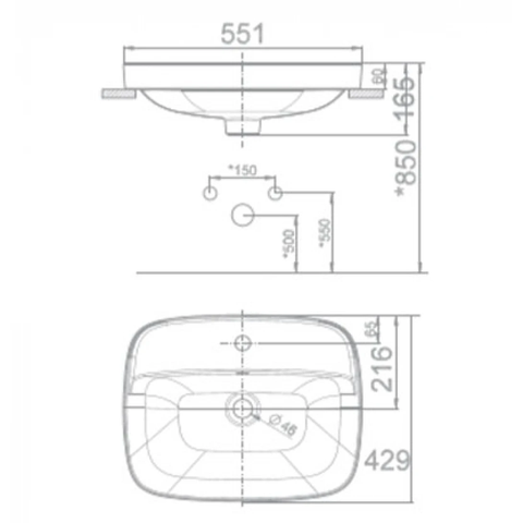 Lavabo chậu rửa mặt American Standard VF-0420 đặt bàn