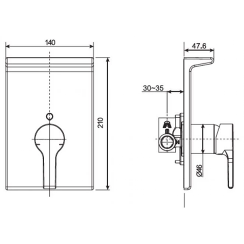 Vòi sen tắm American WF-3921 nóng lạnh
