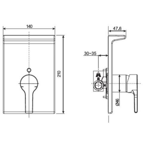 Vòi sen tắm American WF-3922 nóng lạnh