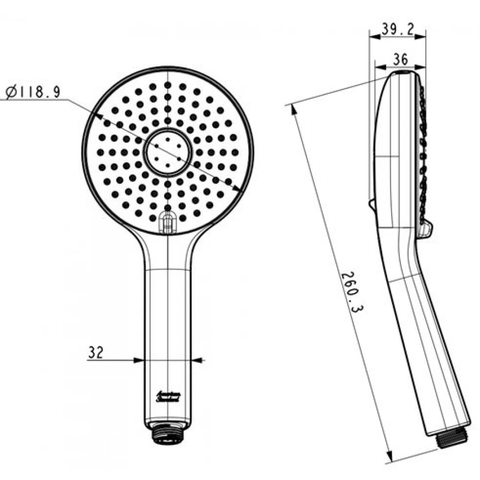 Tay Sen American Standard 1030980001 3 Chế Độ 120 mm