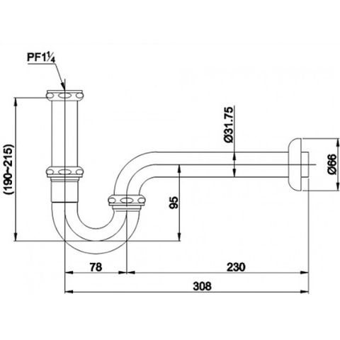 Ống thải chữ P TOTO TVLF403