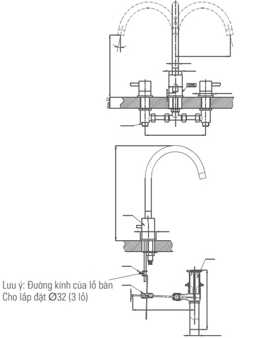 Vòi lavabo chậu rửa mặt INAX LFV-7100B nóng lạnh (LFV7100B)