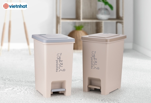 Thùng rác vuông 10L Hokori Việt Nhật 8061
