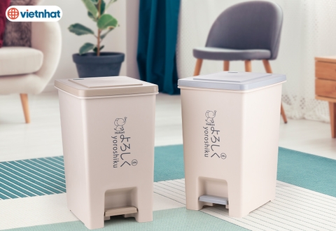 Thùng rác vuông 20L Hokori Việt Nhật 8063