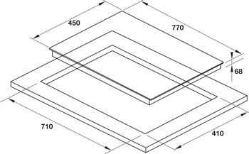 Bếp từ Hafele kết hợp điện HC-M772D