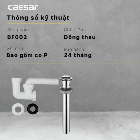 Bộ xả nhấn lavabo chậu rửa mặt Caesar BF602A
