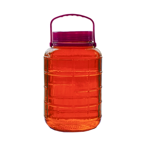 Bình Thủy Tinh Ngâm Rượu 35 Lít  Có Vòi Nắp Nhựa Quai Xách