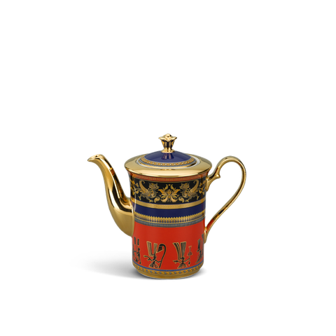 Bình trà cao + nắp sứ Minh Long - Tulip - Trống Đồng