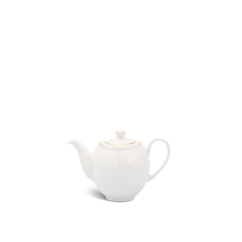 Bình trà sứ Minh Long + nắp - Camellia - Chỉ Vàng