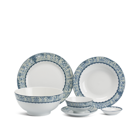 Bộ đồ ăn sứ Minh  22 sản phẩm - Jasmine - Vinh Quy Nhạt