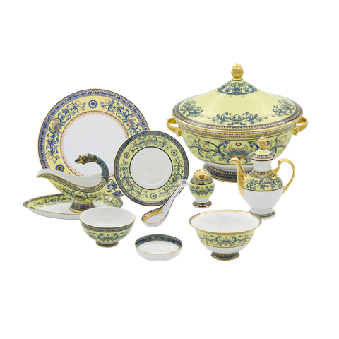 Bộ đồ ăn sứ Minh Long 6 người Âu-Á 82 sản phẩm - Hoàng Cung - Hoàng Liên