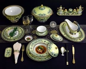 Bộ đồ ăn sứ Minh Long 6 người Âu-Á 82 sản phẩm - Hoàng Cung - Hoàng Liên