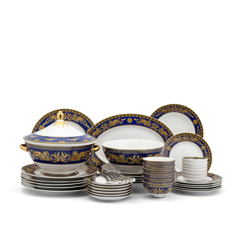 Bộ đồ ăn sứ Minh  10 người 48 sản phẩm - Hoàng Cung - Cẩm Tú