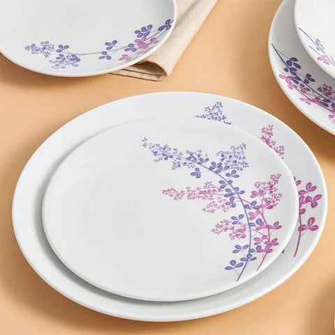 Bộ đồ ăn sứ Minh Long 09 sản phẩm - Daisy - Cỏ Tím