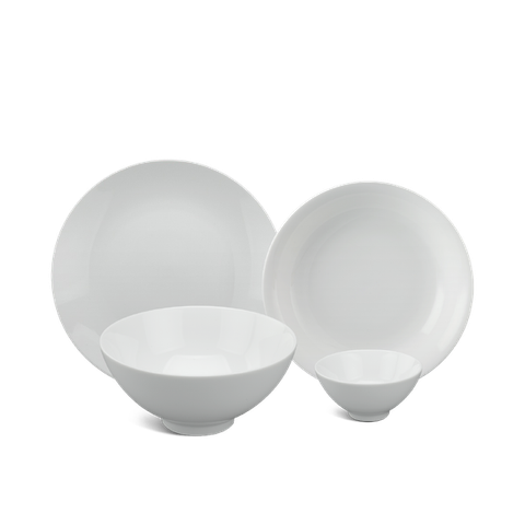 Bộ đồ ăn sứ Minh Long 09 sản phẩm - Daisy - Trắng