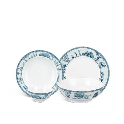 Bộ đồ ăn sứ Minh Long 09 sản phẩm - Jasmine - Thôn Dã