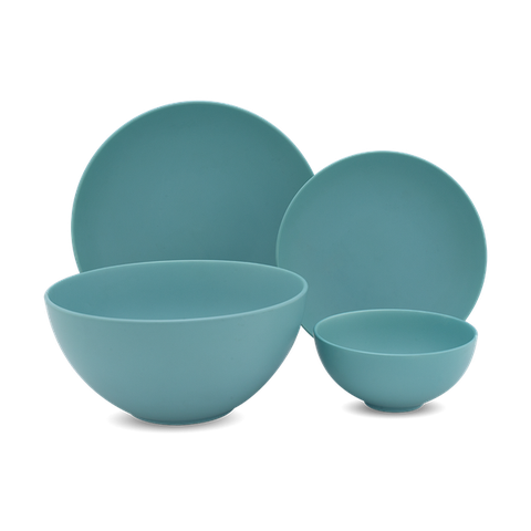 Bộ đồ ăn sứ Minh Long 09 sản phẩm - Timeless - Màu Xanh Dương