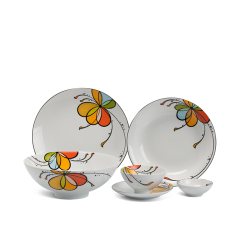 Bộ đồ ăn sứ Minh Long 10 người 36 sản phẩm - Daisy - Bóng Bay