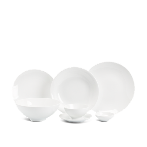 Bộ đồ ăn sứ Minh Long 10 người 36 sản phẩm - Daisy - Trắng