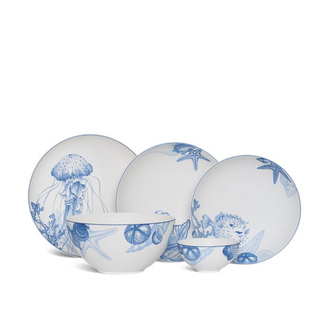 Bộ đồ ăn sứ Minh Long 17 sản phẩm - Timeless IFP - Đại Dương Sương Mờ